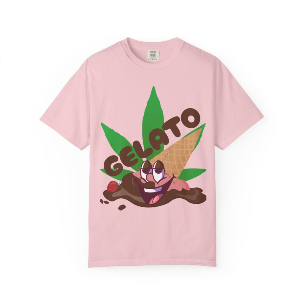 Gelato Ice Cream Cone T-shirt | Cartoon Melted Scoop Design